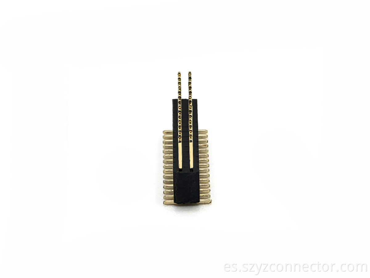 Dual Row SMT Pin Header Connector 1.27mm Pitch SQ0.4/0.46mm H2.5+2.5mm 2*15P
